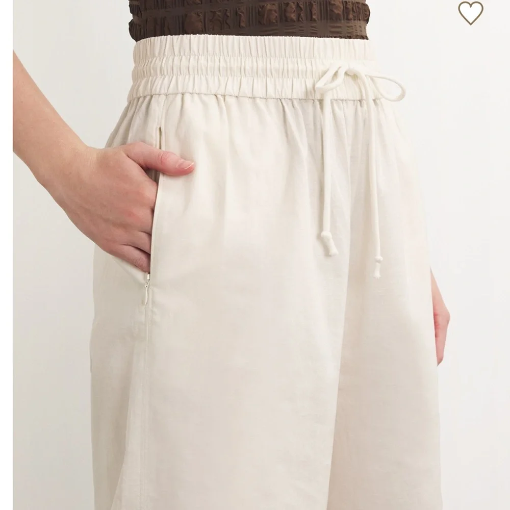 FRAME NEW
Cotton-Linen-Blend Wide-Leg Trousers - Picture 6 of 9